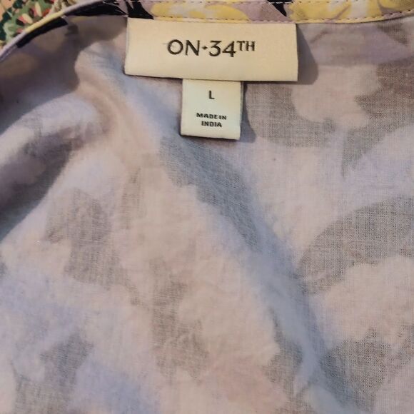 ON-34TH Cotton Floral Dress. Retro. Cotton Cool. Garden Party - Picture 10 of 13